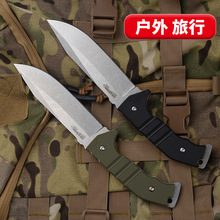 跨境热销高硬度专用户外刀野外求生多功能战术刀K鞘直刀户外刀具