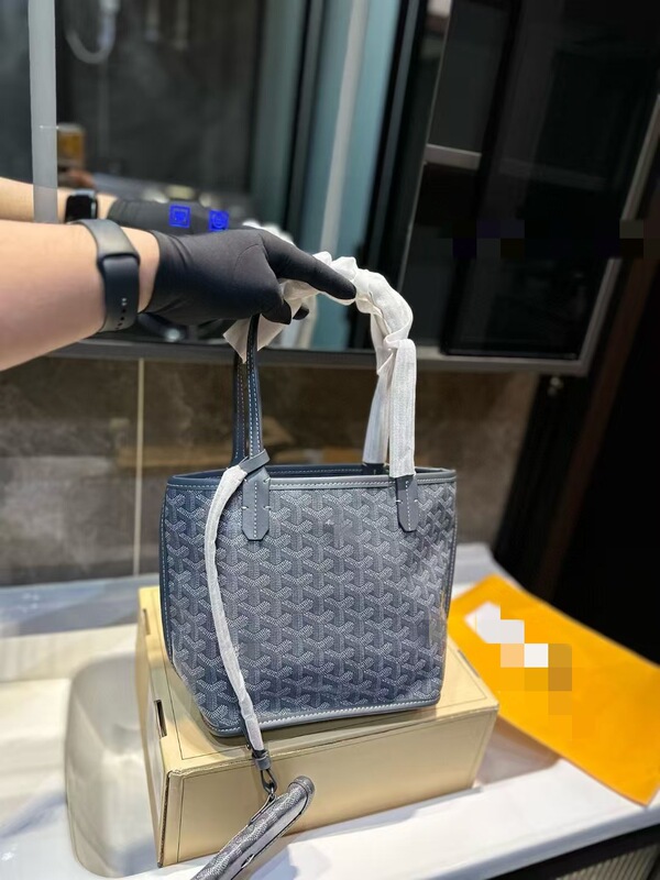 荔枝纹Goyard戈雅包帆布mini购物袋tote狗牙菜篮子手提单肩托特包|undefined