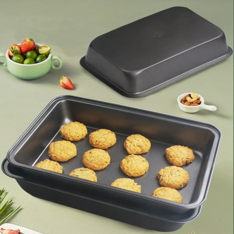 Rectangular cake baking dish barbecue dish, non -stick grilled chicken plate barbecue plate, home baking special large, medium and small available