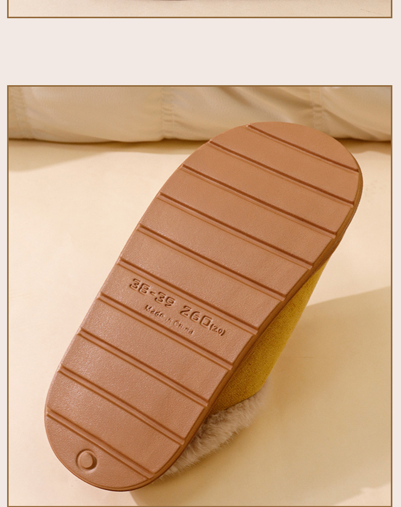 2025 New home Baotou cotton slippers for women in autumn and winter, suede indoor winter thick-soled home slippers for men pic 14