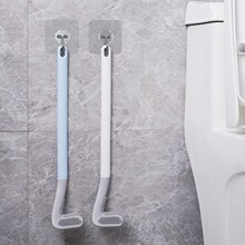 家用塑料硅胶马桶刷无死角卫生间壁挂洗刷厕所马桶专用刷子软毛