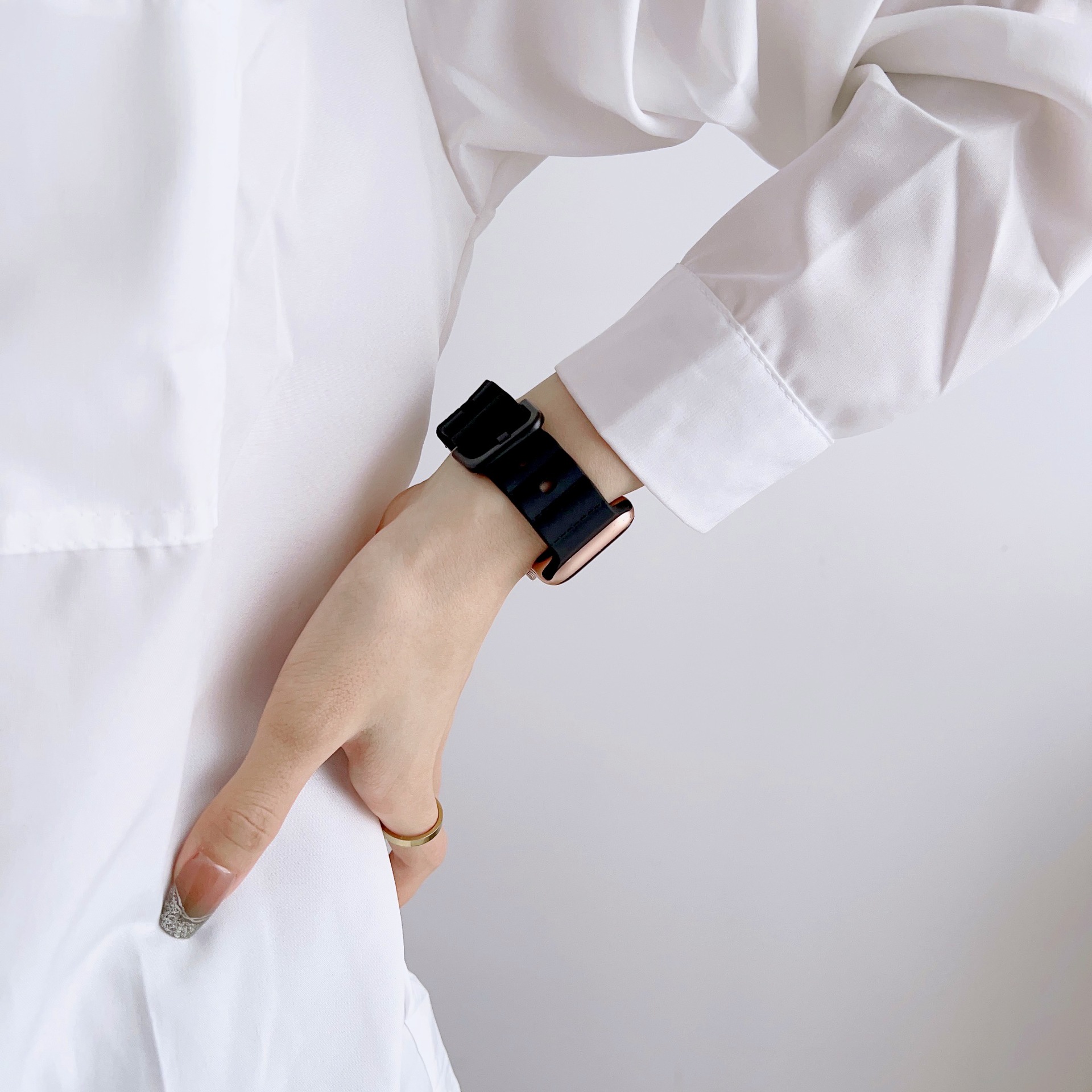 generációs óraszíj appel Watch se watch wave szilikon szíj_voghion.com