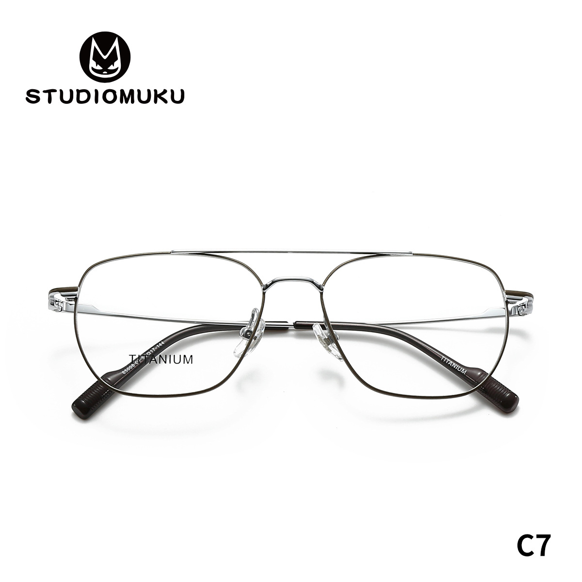 STUDIOMUKU gafas de madera cool aire abierto cuadrado marco de gafas de doble haz cómodos marco de gafas de negocios ultraligero