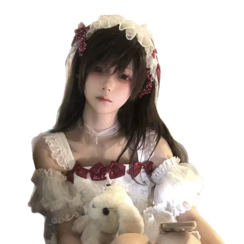 甜美少女lolita蝴蝶结花边精致发带甜美可爱少女心发饰红色系拍照|undefined