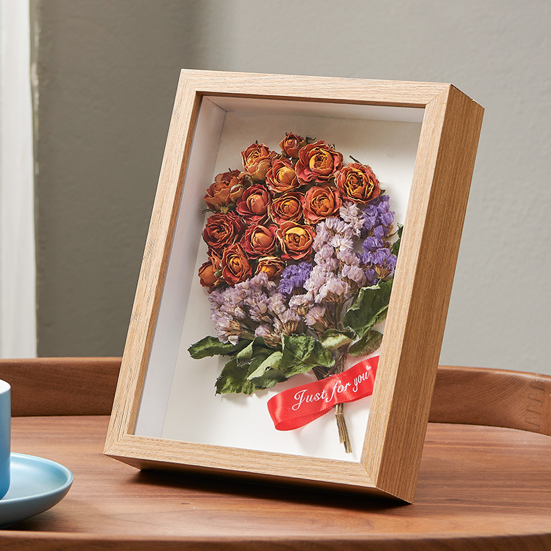 Stereo Hollow Thickened Dried Flower Photo Frame Wholesale DIY Handmade Specimen Display Frame Table A43 Clay Mounted Picture Frame