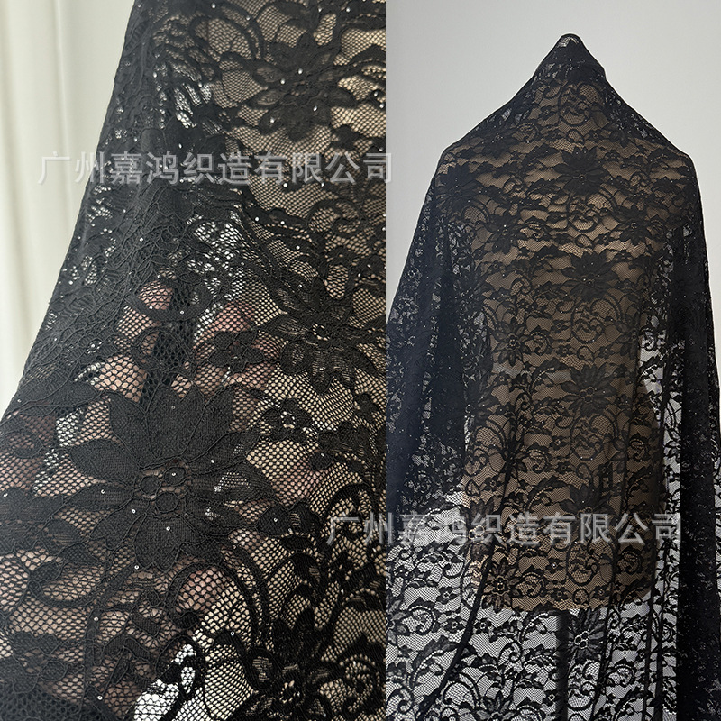 2026 nuevo estilo de diseño de moda tela de encaje elástica vestidos de mujer fábrica de falda en stock