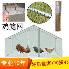 外贸鸡笼网金属网PVC涂层六边型网包塑镀锌户外金属鸡笼铁丝网