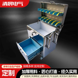Anti-theft safe portable portable cash box cash box office toolbox stainless steel safe box