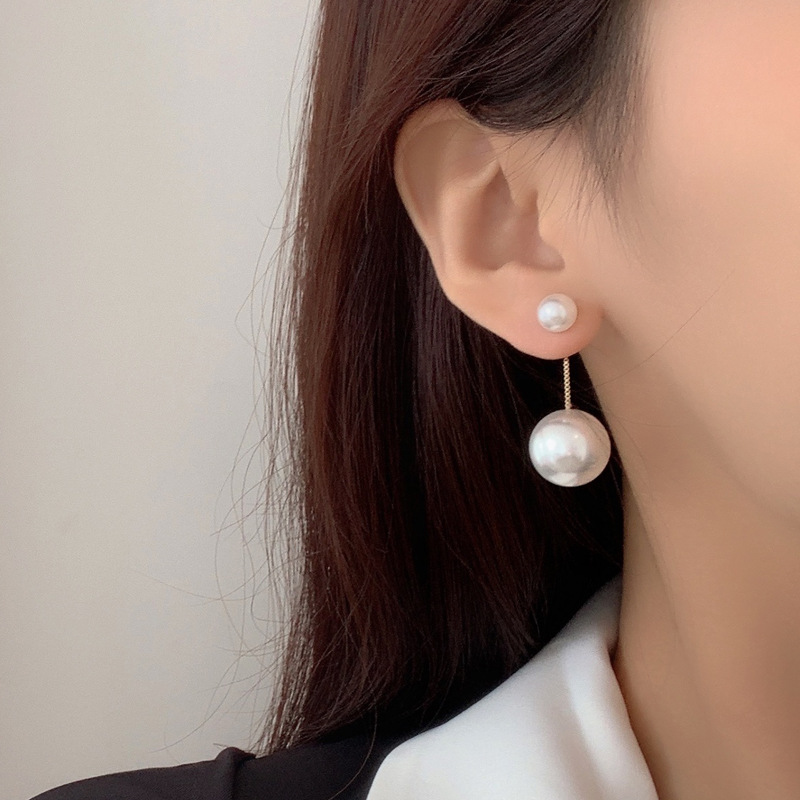 Elegant Geometric Imitation Pearl Alloy Earrings display picture 5