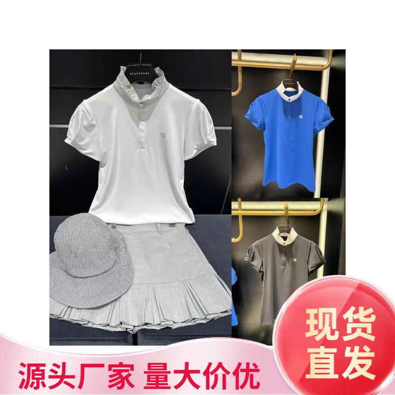 Original Golf Clothing Women's Summer New Style Stand-Up Collar Short-Sleeved T-Shirt Golf Sports Fashion Versatile Top