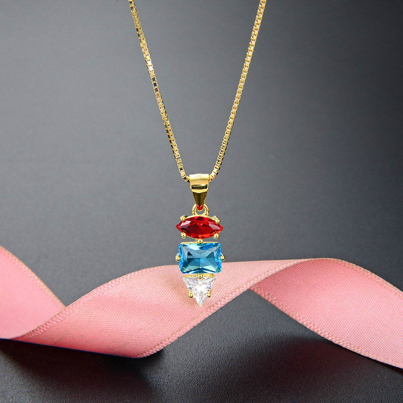 Transfronterizo nuevo europeo y americano exagerado moda colgante s925 plata esterlina personalizada clavícula cadena collar mujeres joyería de plata al por mayor