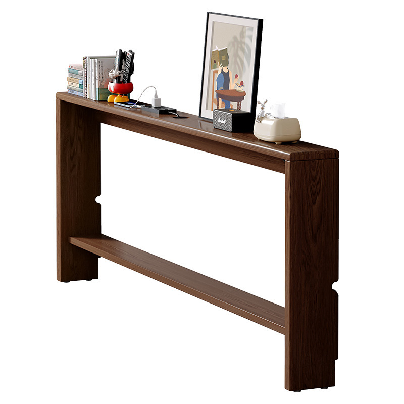 Estante de cola de cama de madera maciza El borde de la cama del dormitorio es extremadamente estrecho y el gabinete de almacenamiento de huecos está contra la pared. Mesa estrecha pequeña y estrecha