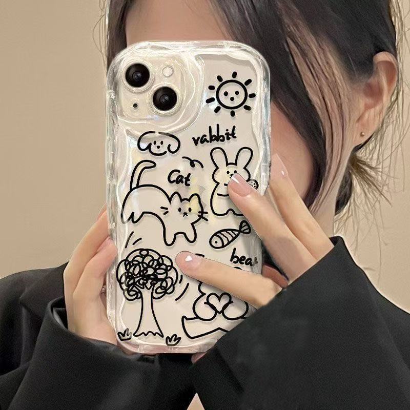 Funda para teléfono iphone16pro para mujer linda Apple 15 anti-caída 14 todo incluido 13promax nuevo 12x