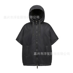 Max家秋冬S系列女式连帽短袖骆驼绒棉服斗篷外套GREENCI通勤风