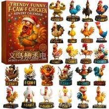 Trendy Funny F-Caw-F Chicken Advent Calendar 2025鸡肉圣诞倒
