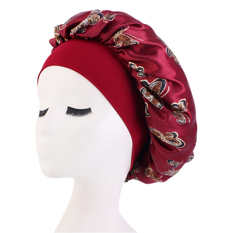 Butterfly-shaped colored wide-brimmed nightcap hair care cap beauty salon hat JDB-301I