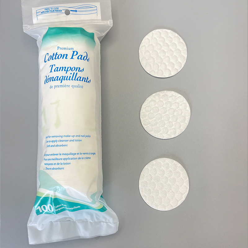 Fábrica al por mayor suave absorbente húmedo comprimir maquillaje redondo algodón suave y cómodo desechable removedor de maquillaje de algodón