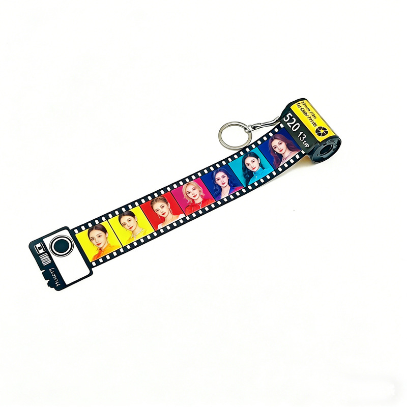 Popular Foreign Trade Product: Heat Transfer Film Keychain, Pet Plastic Sublimation Film Keychain, Blank Double-Sided Printing