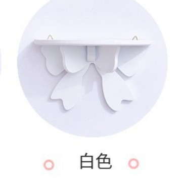 木製リボン収納ラック家庭用壁掛け木製収納ラックピンクのリボン壁収納ラック|undefined