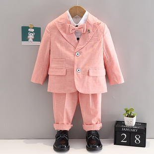 Boys' Suits and Dresses, New Autumn and Winter Flower Girl Wedding Clothes, Performance Clothes for Small and Medium-Sized Children, British Performance Clothes, Baby's First Birthday