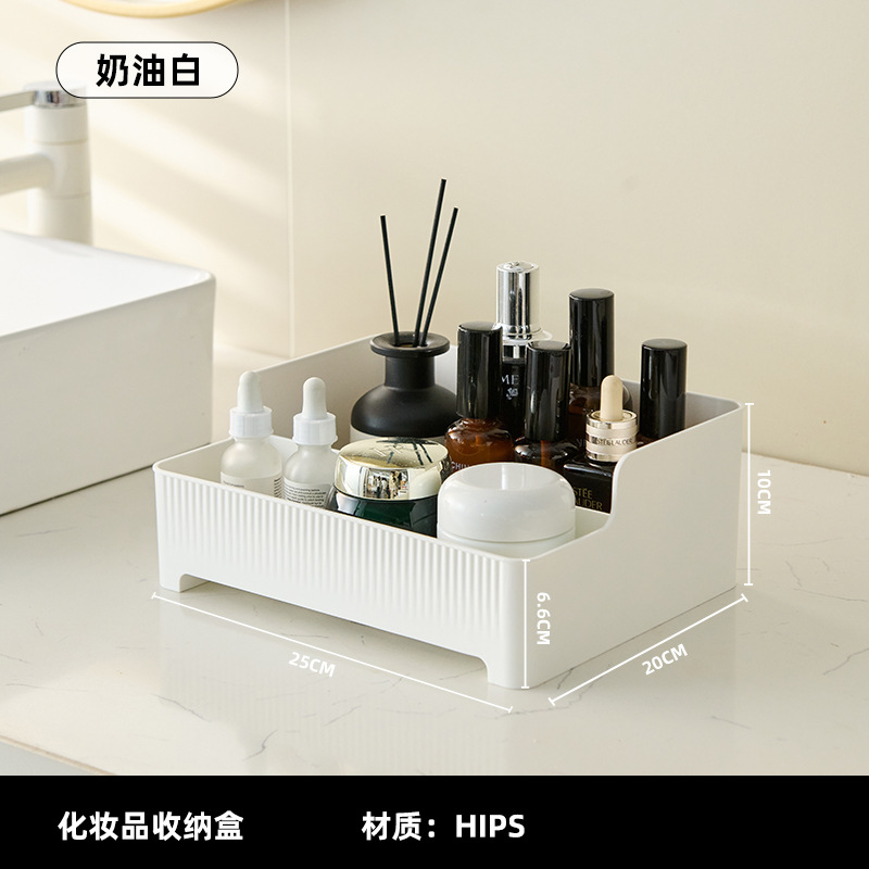 Caja de almacenamiento de cosméticos de escritorio, tocador, tocador, caja de almacenamiento de artículos diversos, lápiz labial, productos para el cuidado de la piel, tocador, estante