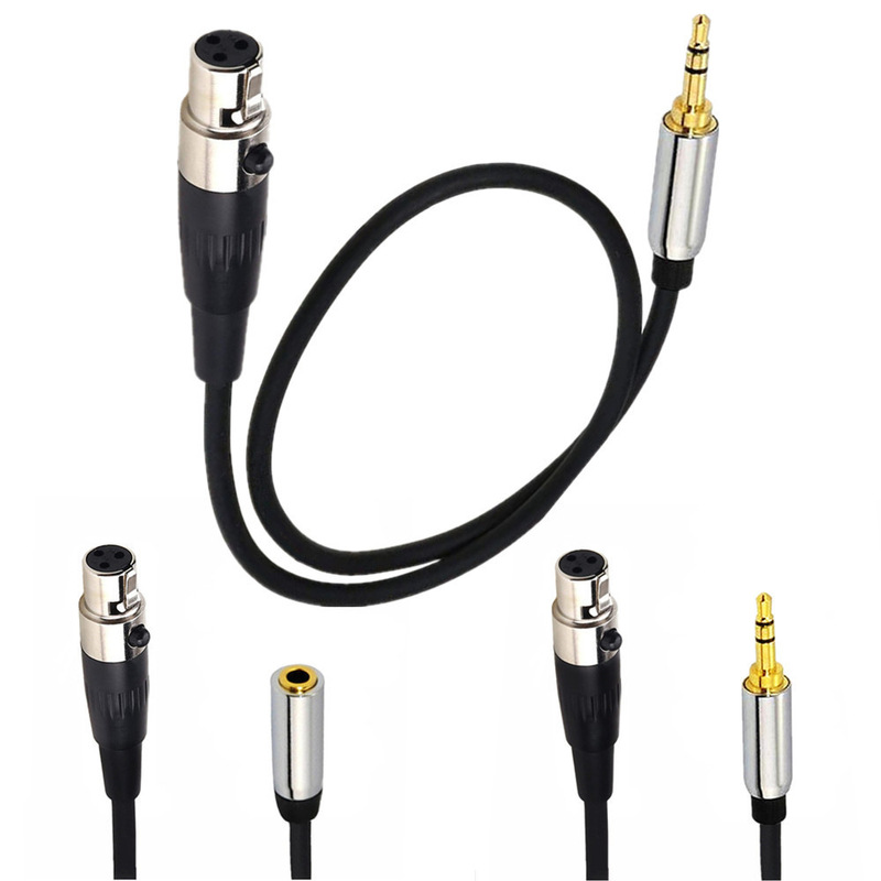 3.5mm Stereo Audio Mini XLR Female 1/8 "TRS to 3 Pin Mini XLR Female Headphone Audio Cable