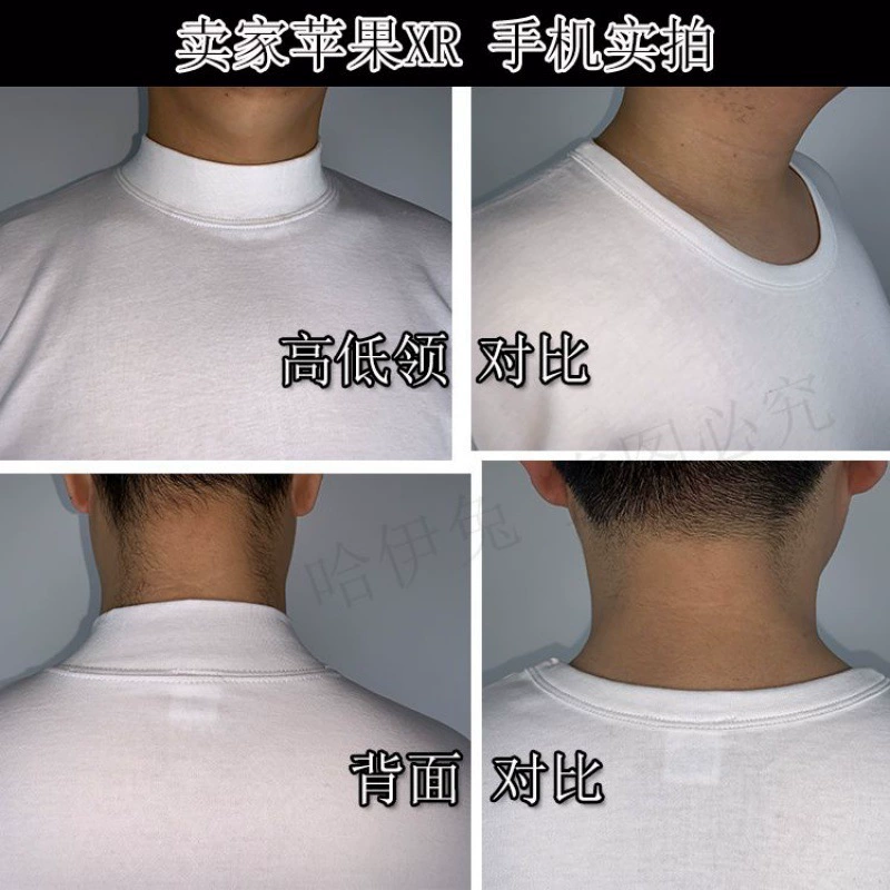 Cotton thin thermal underwear for elderly, men's set, white keep warm sweater, for middle age