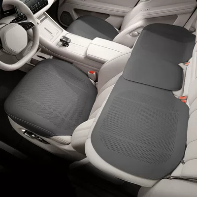 cushion made of perforated Nappa leather, Four Seasons Pad - 3-piece-seat-cushion-set-premium-black-ultra-thin-breathable-style-ultra-thin-and-breathable