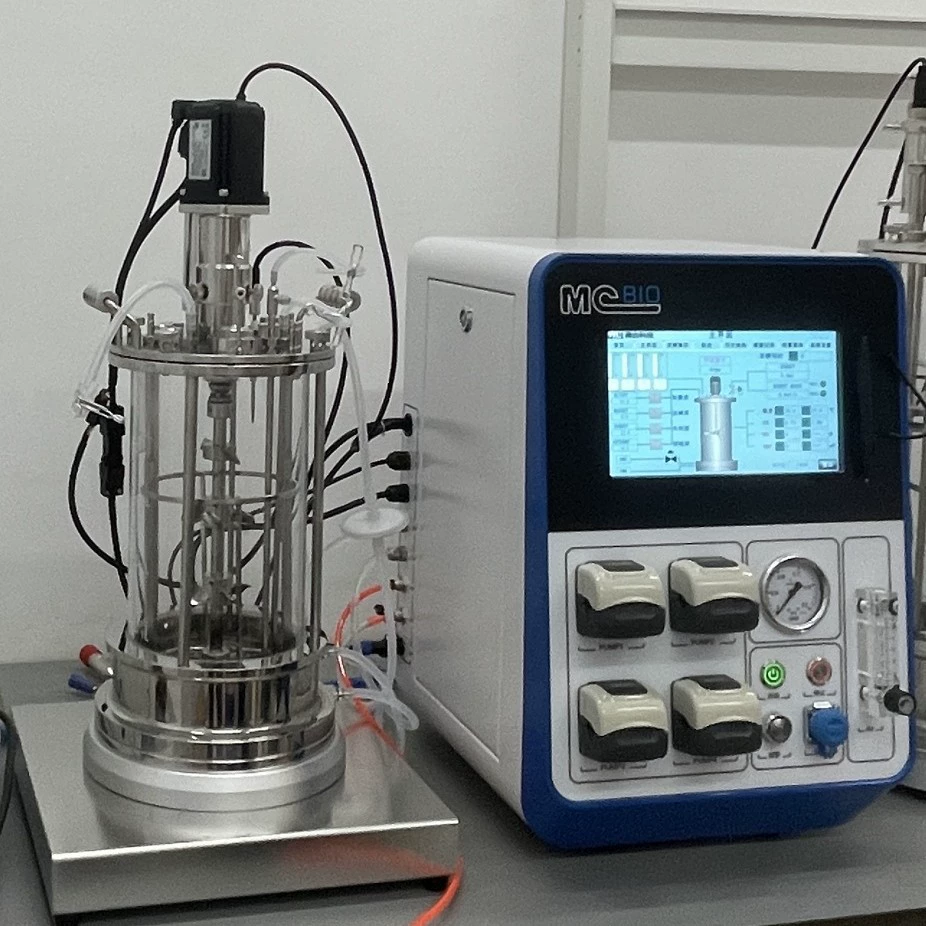 Лабораторный ферментер-реактор из стекла, настольный, с индивидуальными параметрами