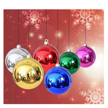 聖誕球聖誕樹裝飾品亮光大球電鍍彩色球吊球商場酒吧店面吊頂布置