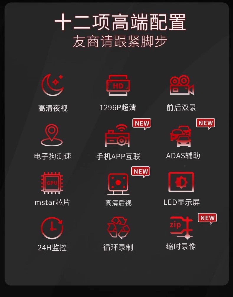 Suitable for Lingdu dashcam 360-degree panoramic high-definition night vision front and rear dual-camera car, no installation or wiring required 202