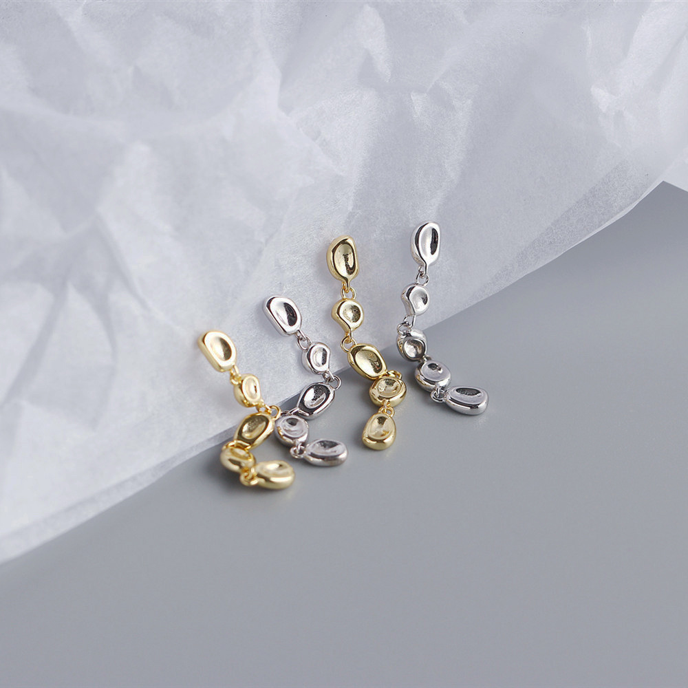 All Seasons Season Women'S Gender 1 Pair 925 Sterling Silver Irregular Geometric Drop Earrings