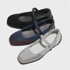 牛皮版2024夏季新款韩国小众设计浅口单鞋平底舒适休闲玛丽珍女鞋