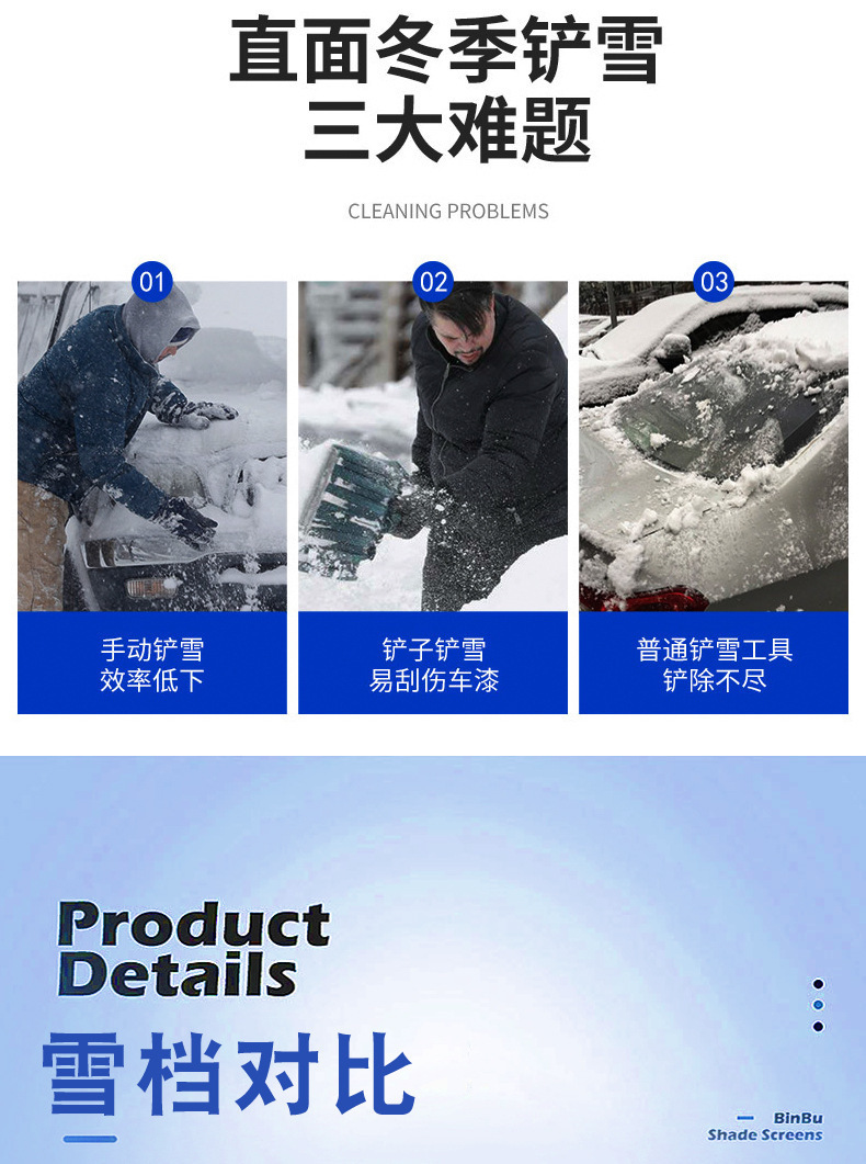 Car Snow Shield, Sun Protection, Rain Protection, Heat Insulation Car Cover, Front Windshield Cover, Snow Shield, Winter Supplies, Car Sunshade