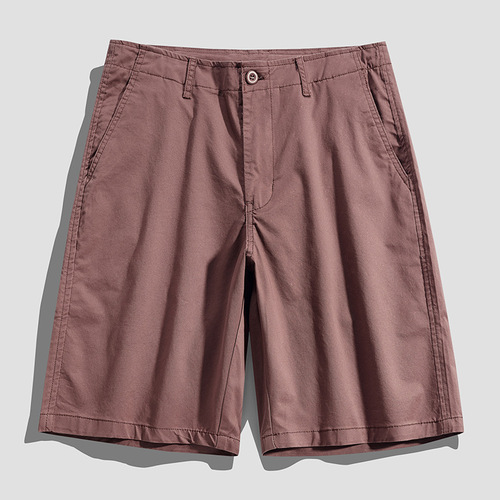 Shorts for summer outerwear, men's Japanese-style workwear, single-color, minimalist casual, five-needle pants, work pants, sporty men's pants