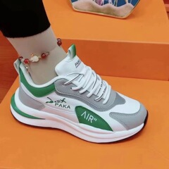 春の新型のお父さんの靴の男女はネットの面を厚くして運動のカジュアルな靴の靴の靴の靴の底を固めて滑りやすくて軽い運動靴の男性を滑ります。