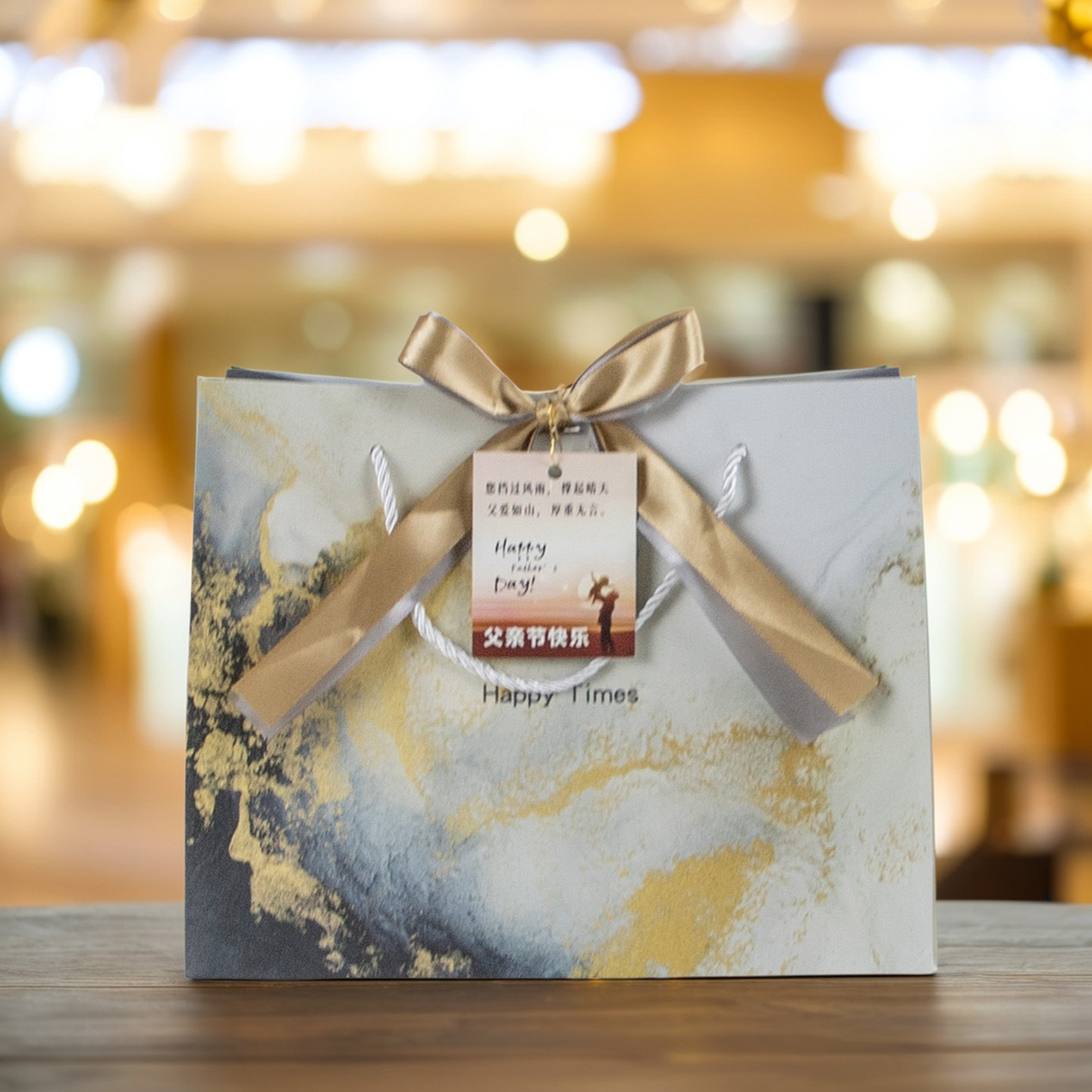 父亲节礼品袋手提袋高级礼物袋包装袋现货送爸爸纸袋男生礼袋