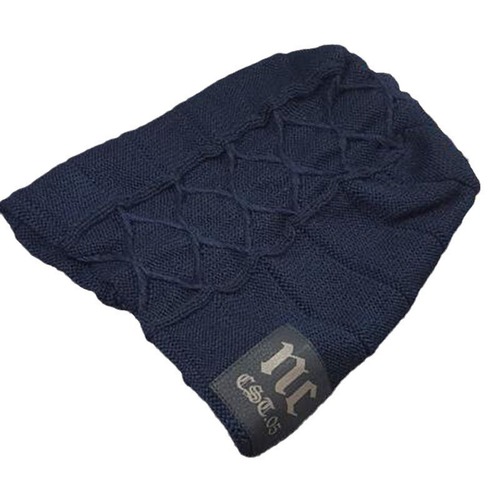 Men's Autumn/Winter Fleece Lined Thick Knitted Hat Outdoor Sports Warm Cap Korean Style Letter NC Hat