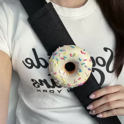Belt Decorative Supplies Protection, Seat belt shoulder pad - cream-donut-shoulder-pads