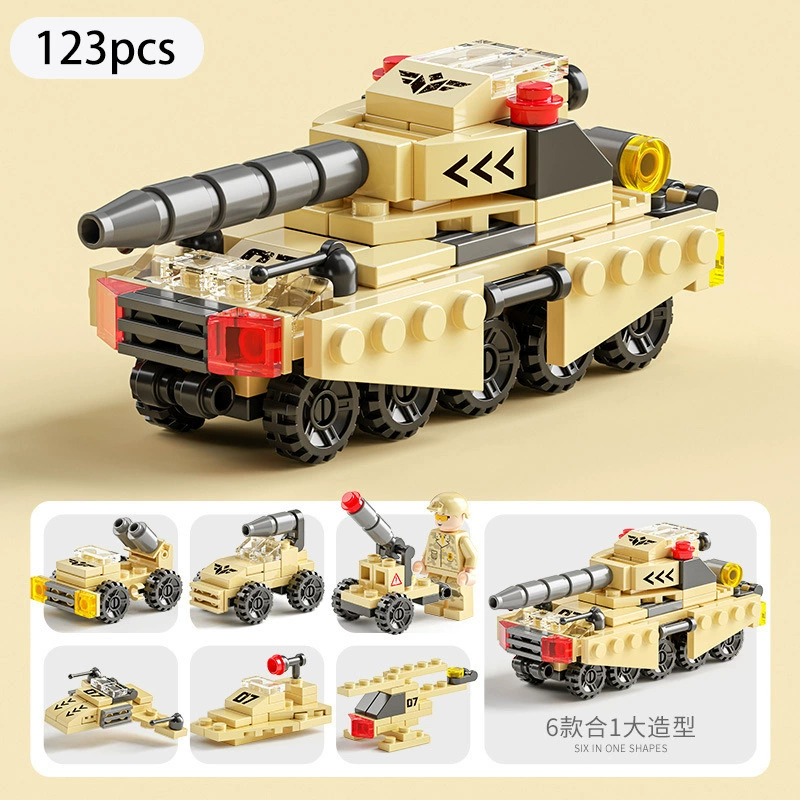 Конструктор-танк и полицейская машина LEGO, набор для мальчиков, игрушка из мелких деталей