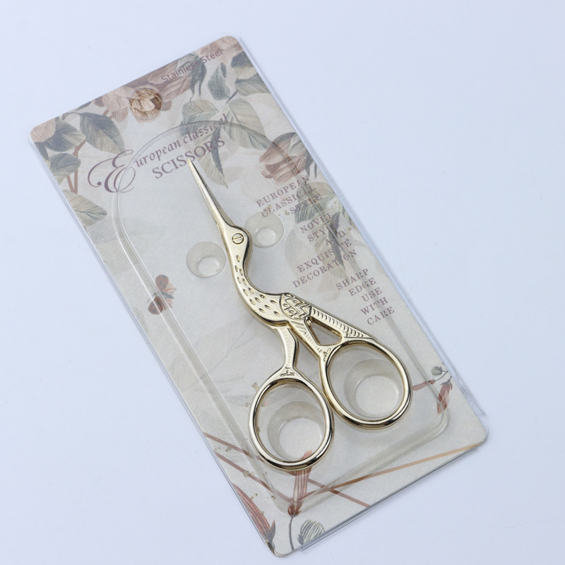 Tijeras de Grulla Acero Inox — Costura, Bordado, Estilo Retro