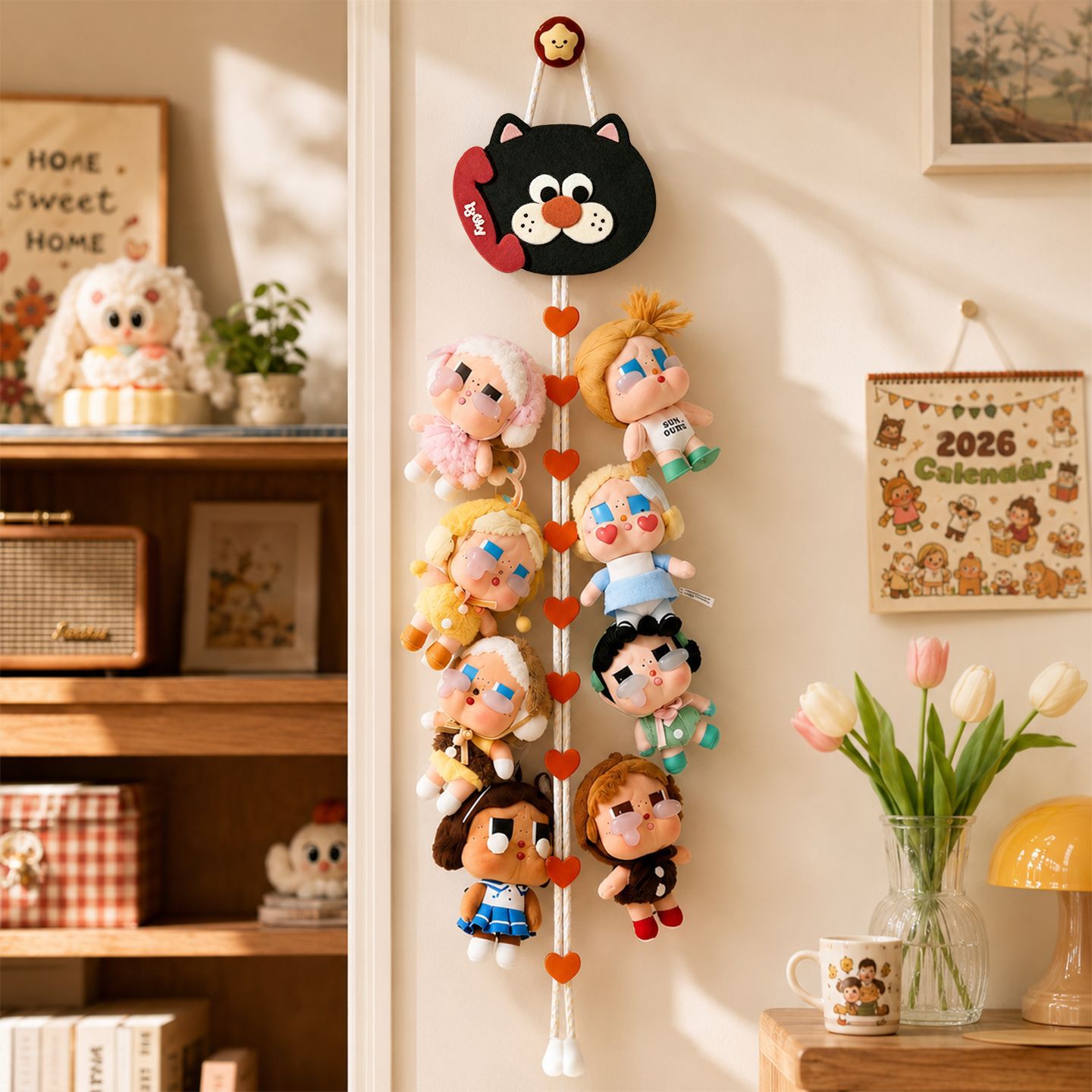 Cuerda Colgante Organizadora de Peluches de Fieltro Creativa para Dormitorio y Estudio image 12