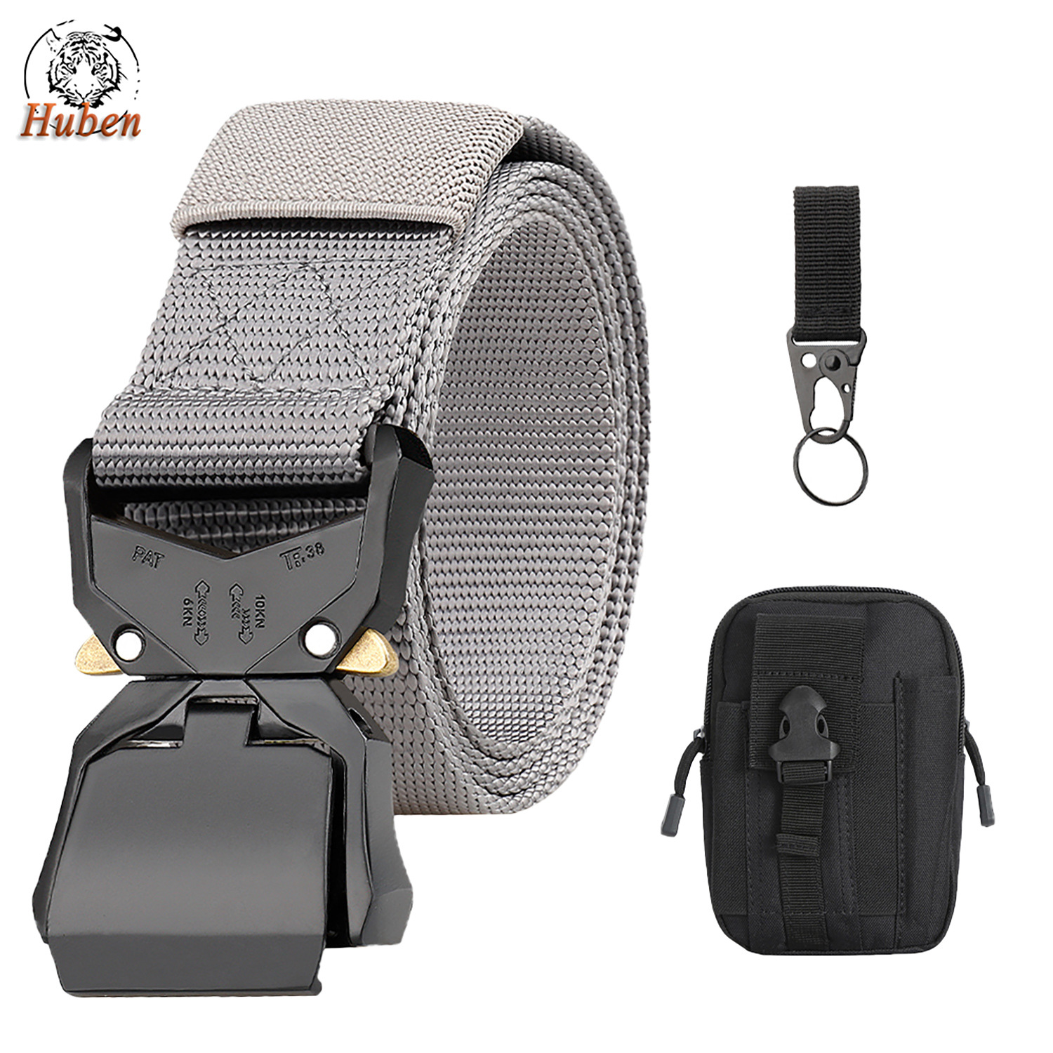 Nuevo cinturón táctico de nailon con hebilla de liberación rápida de aleación de aluminio, cinturón cobra para deportes al aire libre