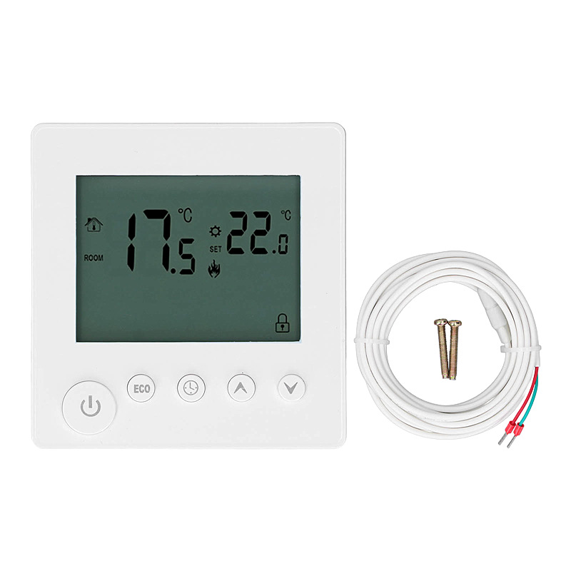 电地暖温控器25A大功率温控器智能定时液晶屏带联动壁炉温控器