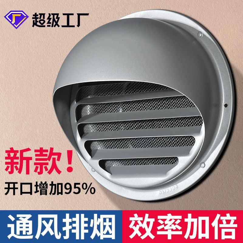 Наружные стены анти-перевернутый воздух Выпуск воздуха вытяжной вытяжной вытяжной вытяжной крышки вытяжной вентиляции круглый воздуховод из нержавеющей стали