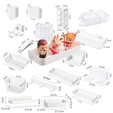 洞洞板上盲盒收纳展示架书桌置物架配件手办展示收纳搁板挂钩配件