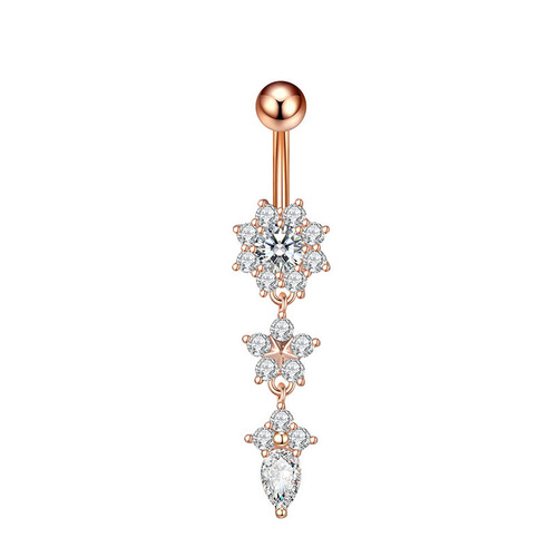 Body piercing jewelry stainless steel water drop belly button buckle pendant belly button nail belly button ring ebay hot selling high quality