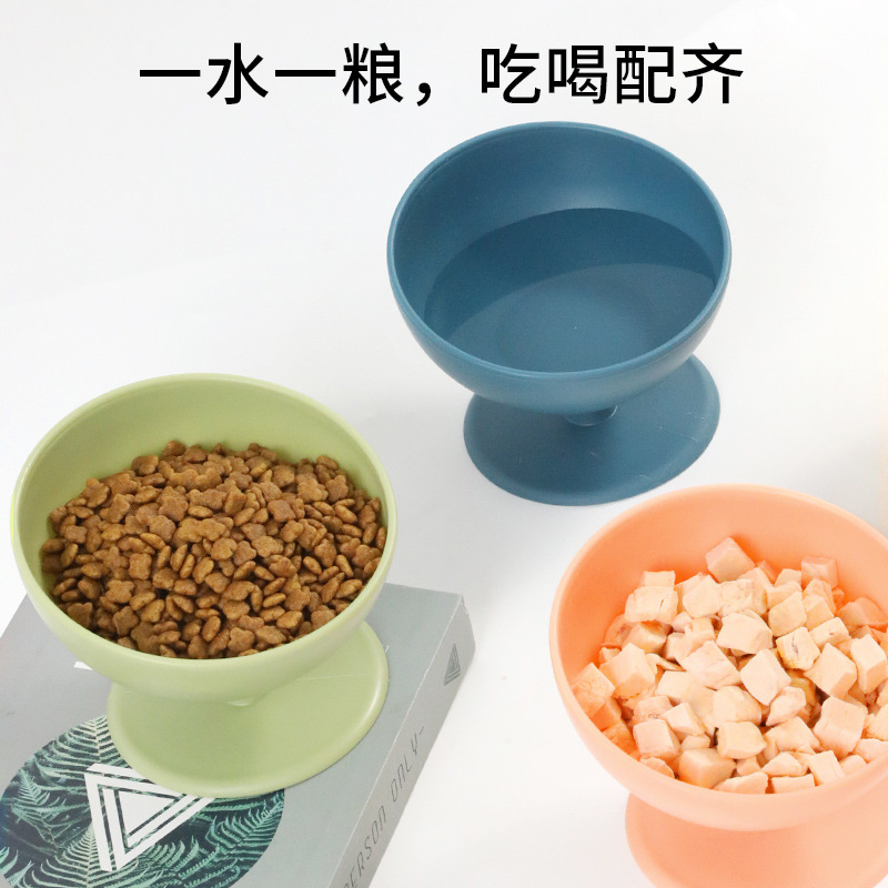 Patas altas tazón de comida para mascotas al por mayor pipetao original silla de la barra del gato cuenca antidetonantes de la columna vertebral de protección tazón de comida para gatos