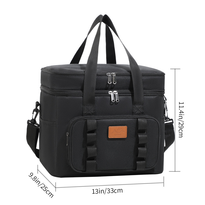 Amazon transfronterizo de gran capacidad al aire libre camping picnic bolsa de aluminio gruesa aislamiento frío paquete de frutas paquete de hielo