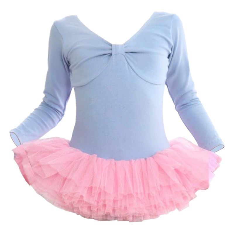 Детская танцевальная одежда Одежда для тренировок девочек Весенняя танцевальная юбка Детская одежда для выступлений Юбка-петтик Балетная юбка с длинными рукавами
